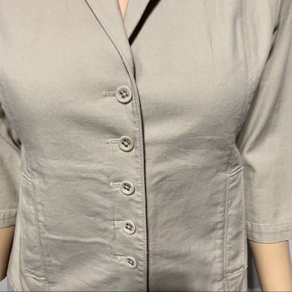 Eileen Fisher Organic Cotton Notch Collar Muslin Jacket 3/4 sleeve XS - Picture 7 of 12